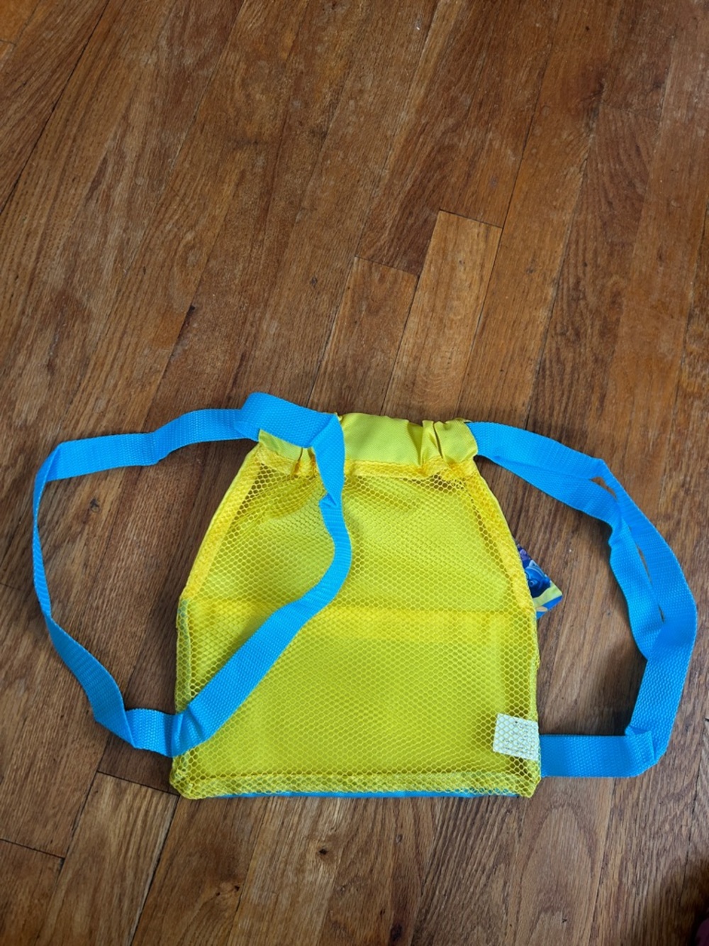 Disney Yellow and Blue Inside Out Kids Drawstring Backpack - Picture 2 of 2